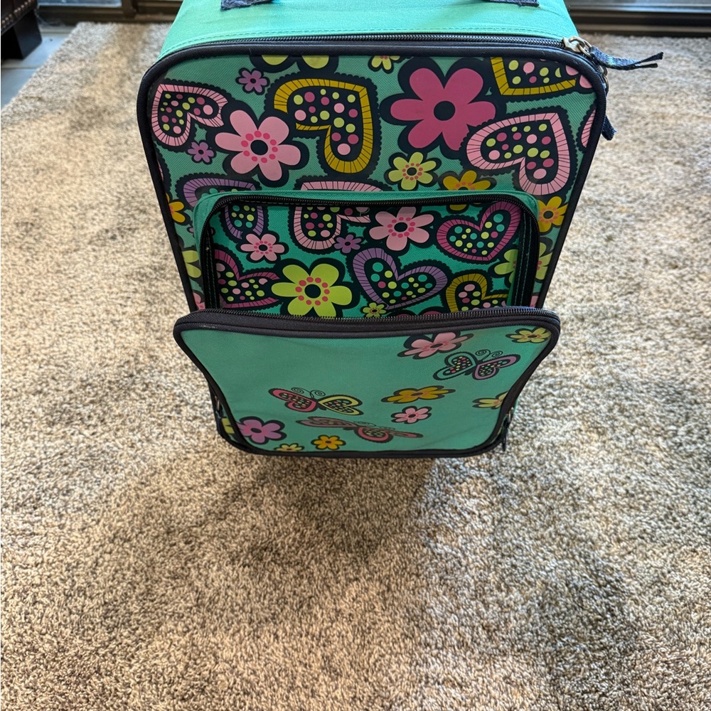Flower and butterfly suitcase - Picture 6 of 10